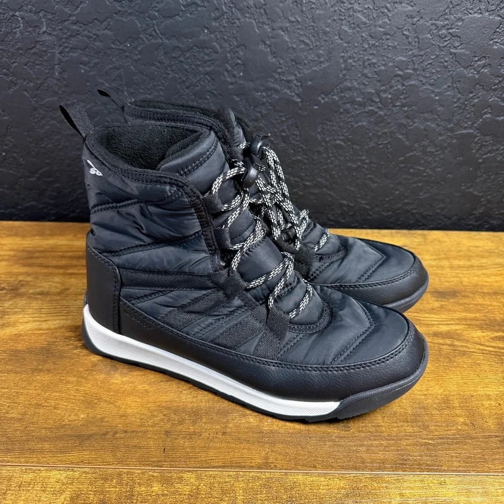 Sorel Whitney II Short Lace NY5173-010 Black Nylon Waterproof Snow Boot Kids 5